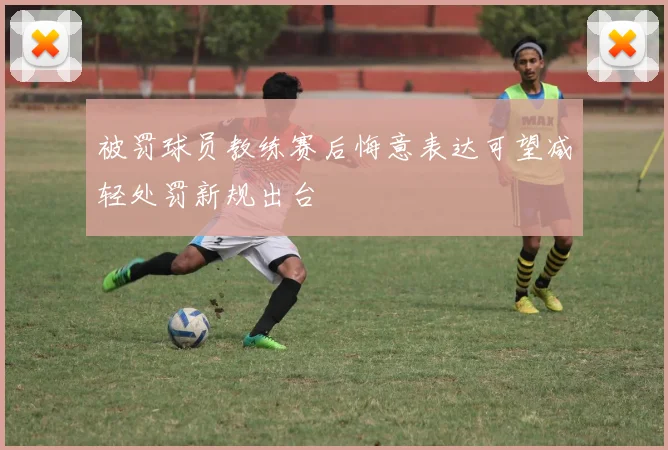 被罚球员教练赛后悔意表达可望减轻处罚新规出台